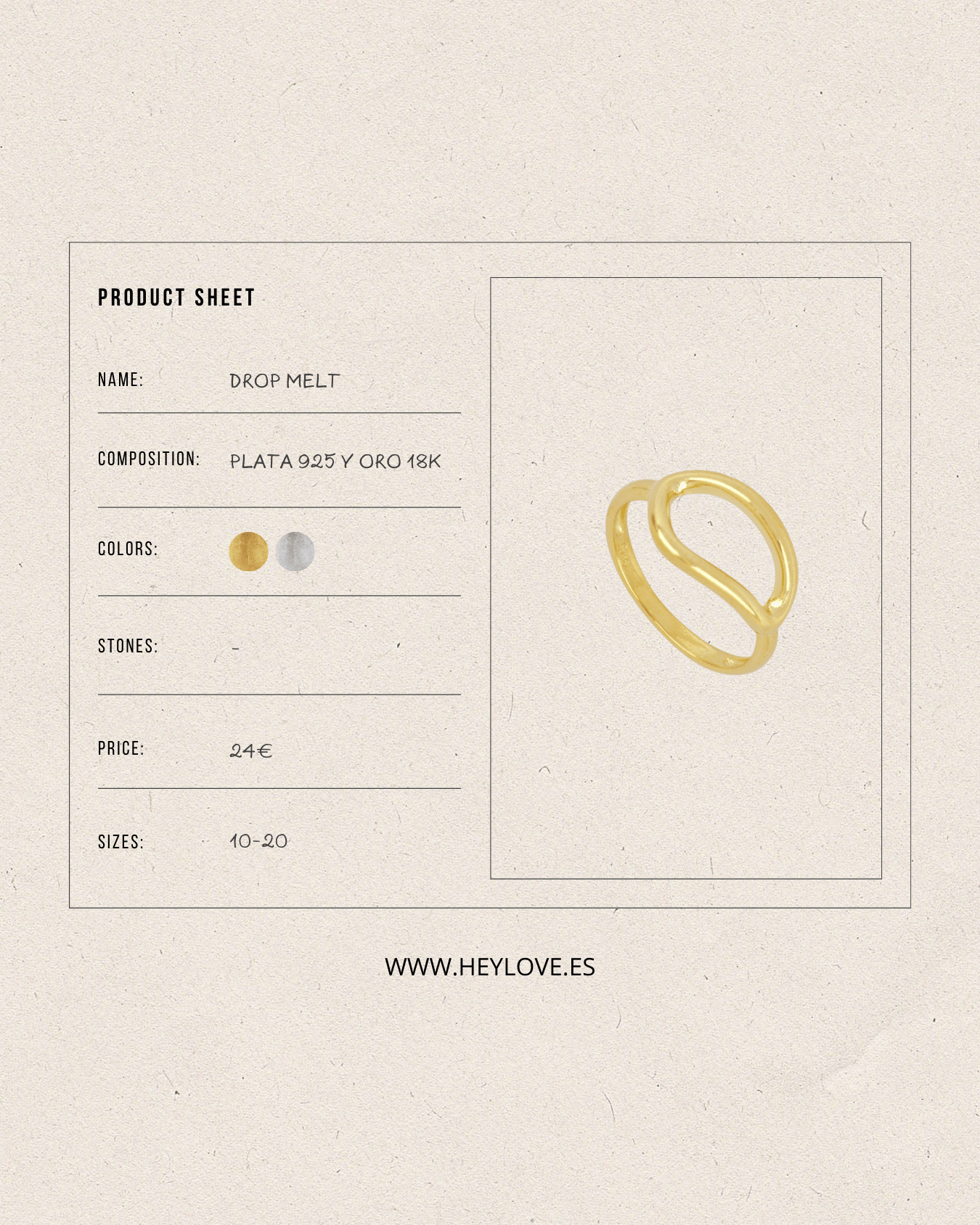 heylove ANILLOS ANILLO DROP MELT