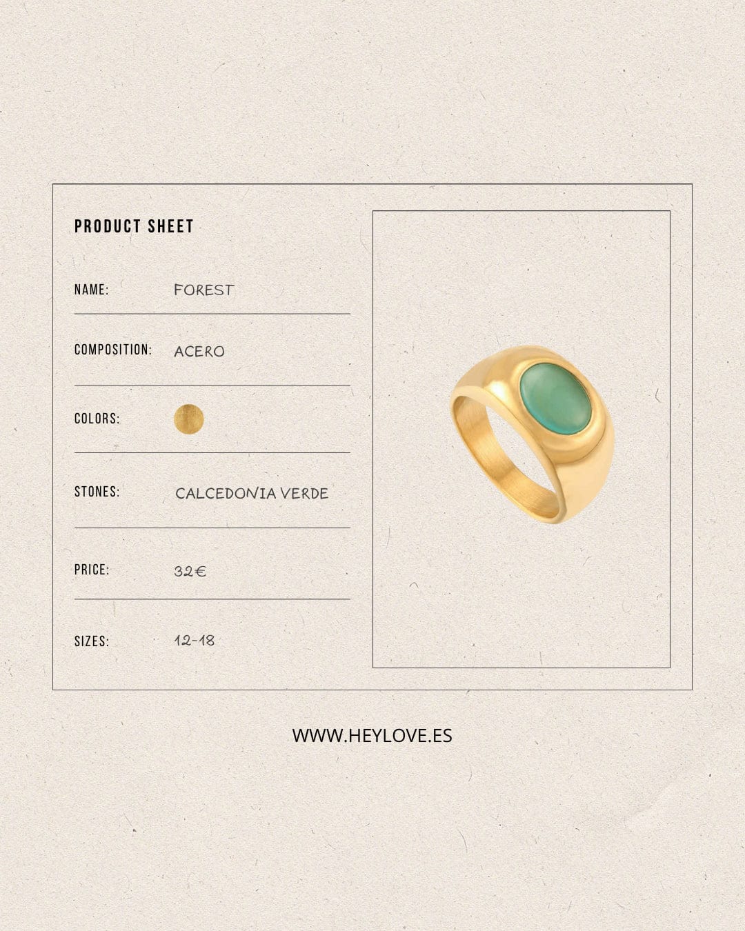 heylove ANILLOS ANILLO FOREST