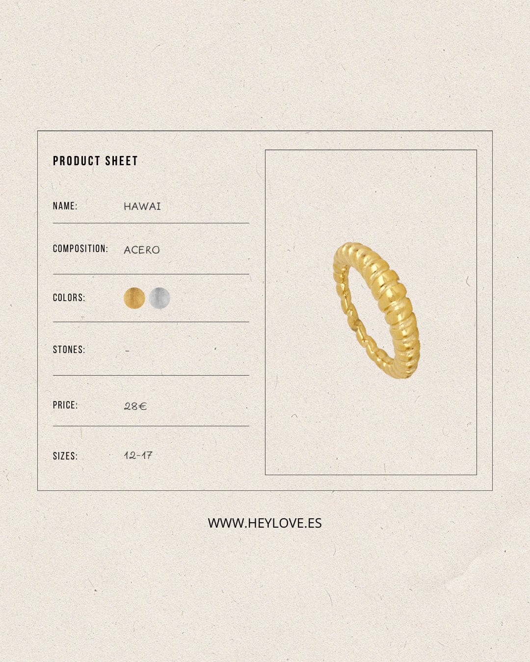 heylove ANILLOS ANILLO HAWAI