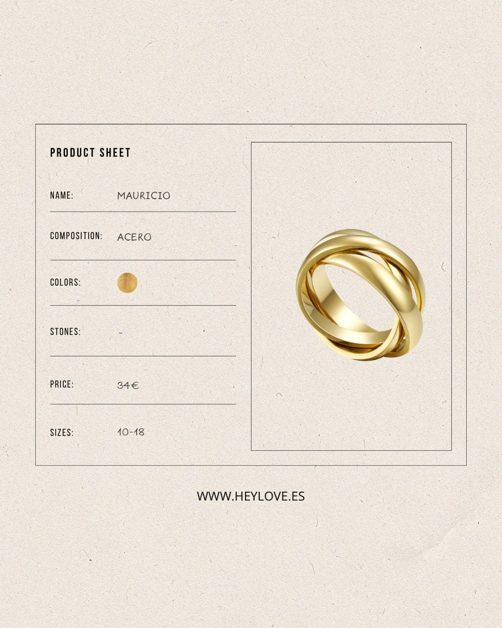 heylove ANILLOS ANILLO MAURICIO