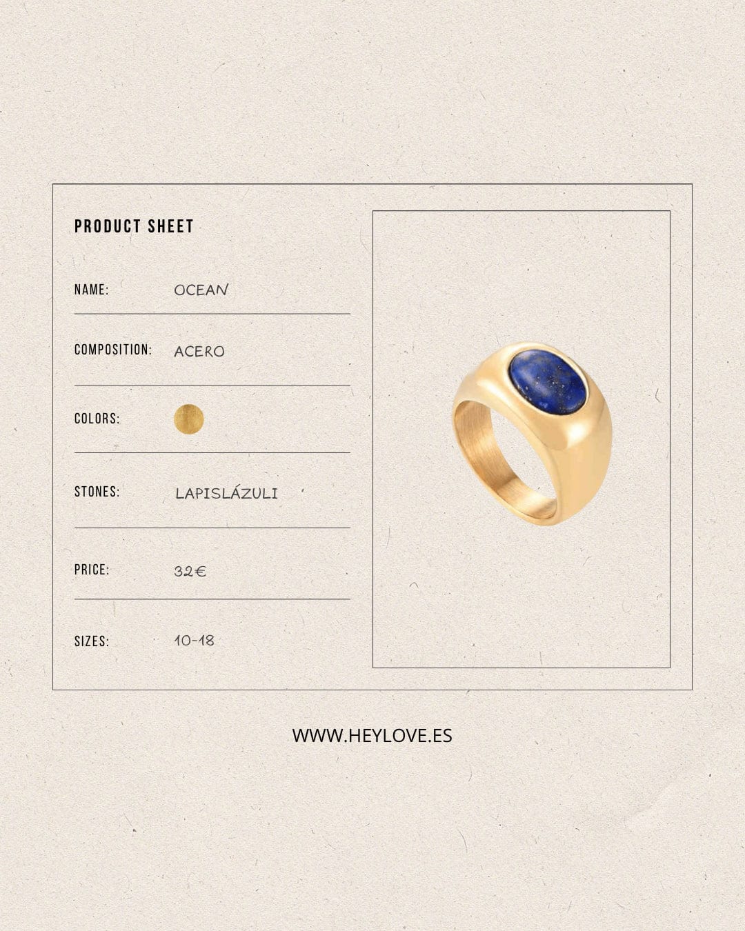 heylove ANILLOS ANILLO OCEAN