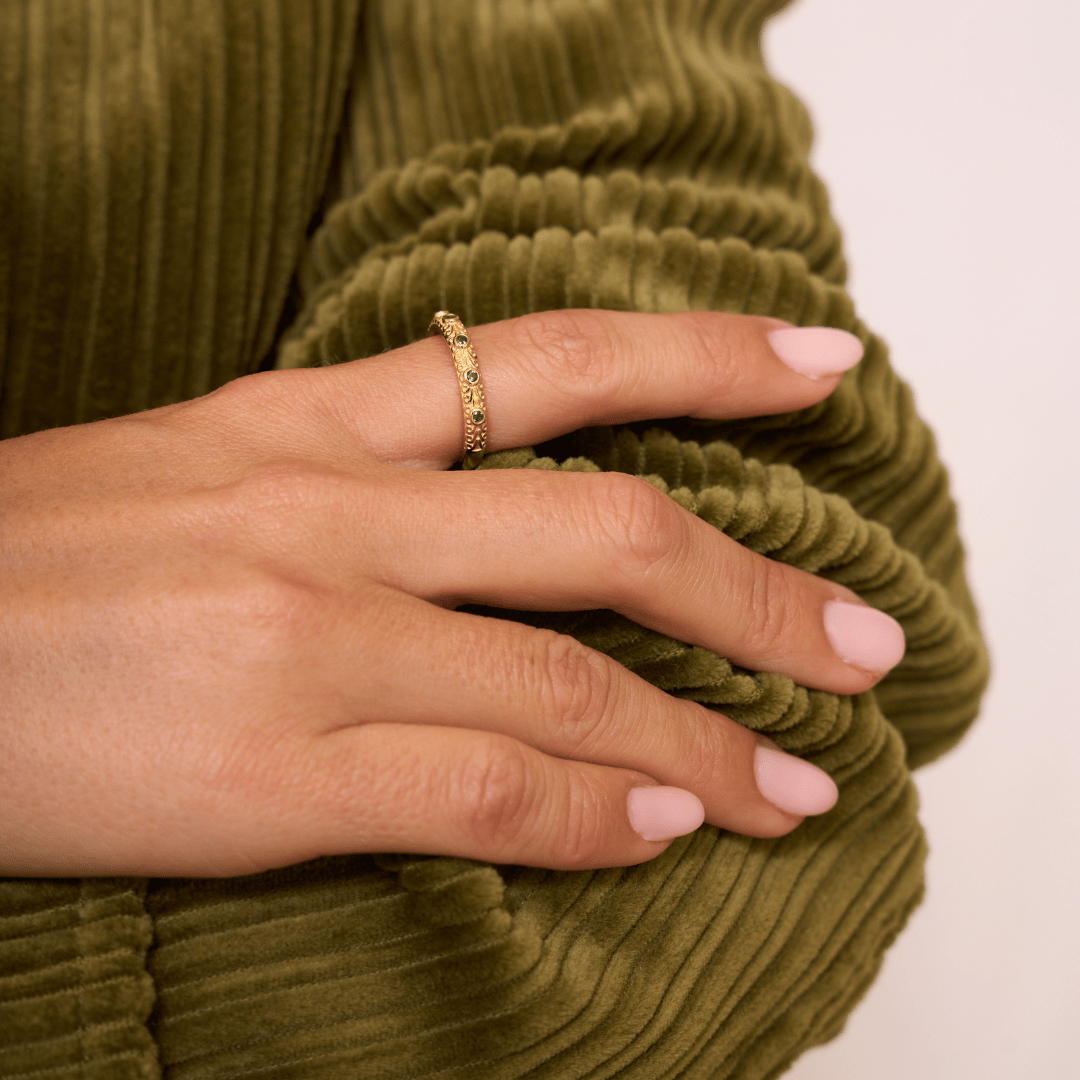 heylove ANILLOS ANILLO PUNTOS VERDES CZ