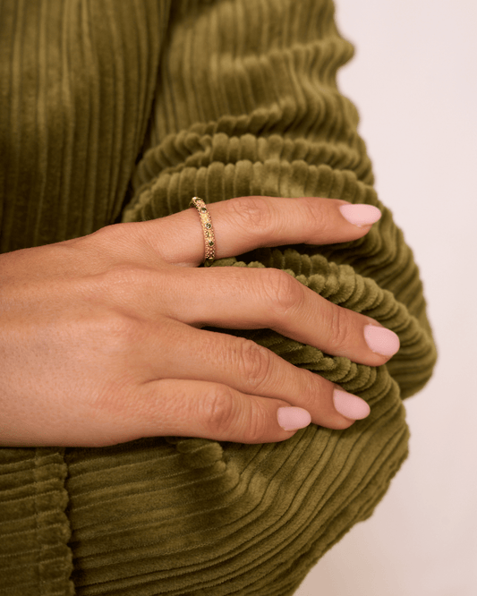 heylove ANILLOS ANILLO PUNTOS VERDES CZ