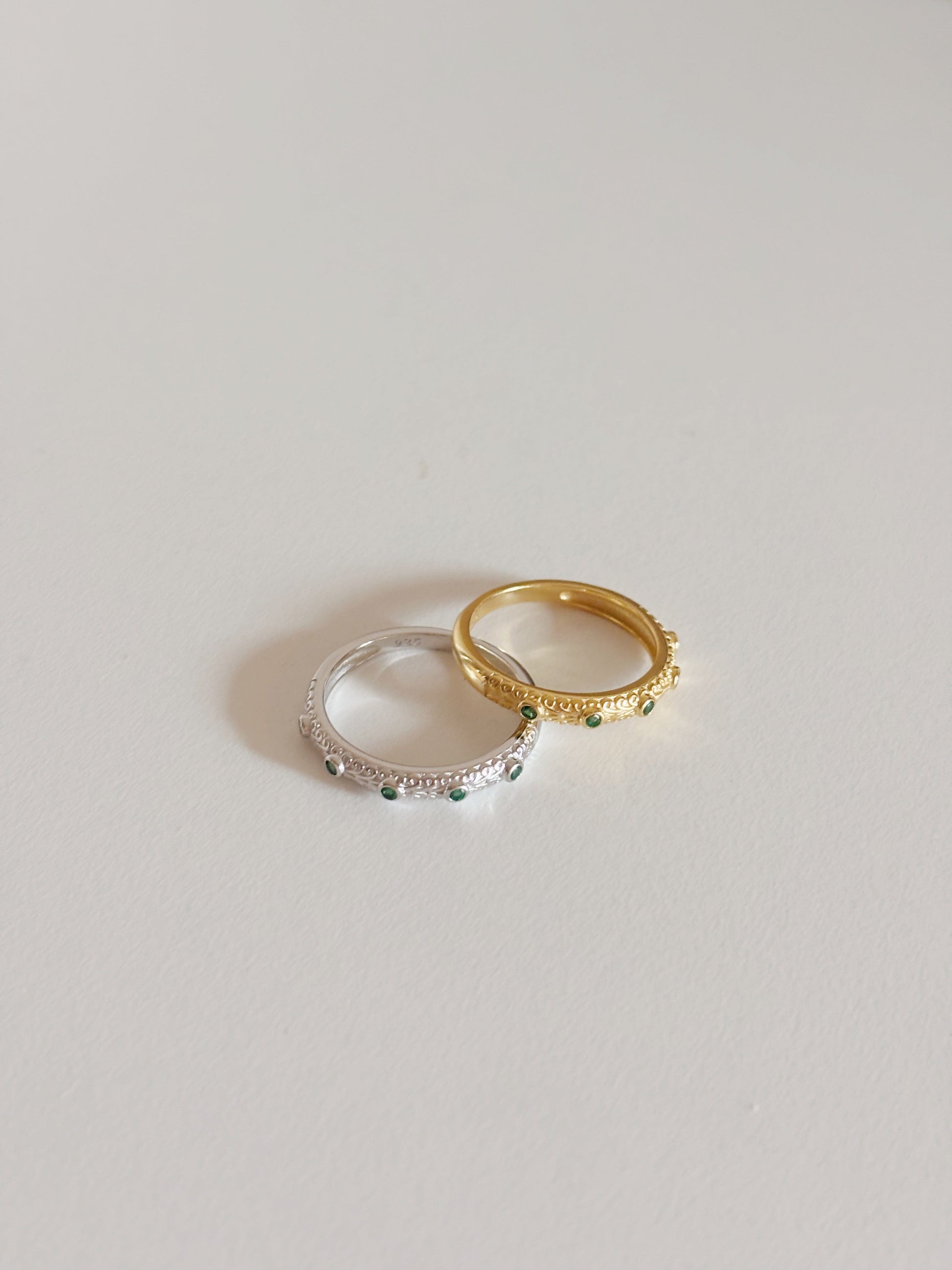 heylove ANILLOS ANILLO PUNTOS VERDES CZ