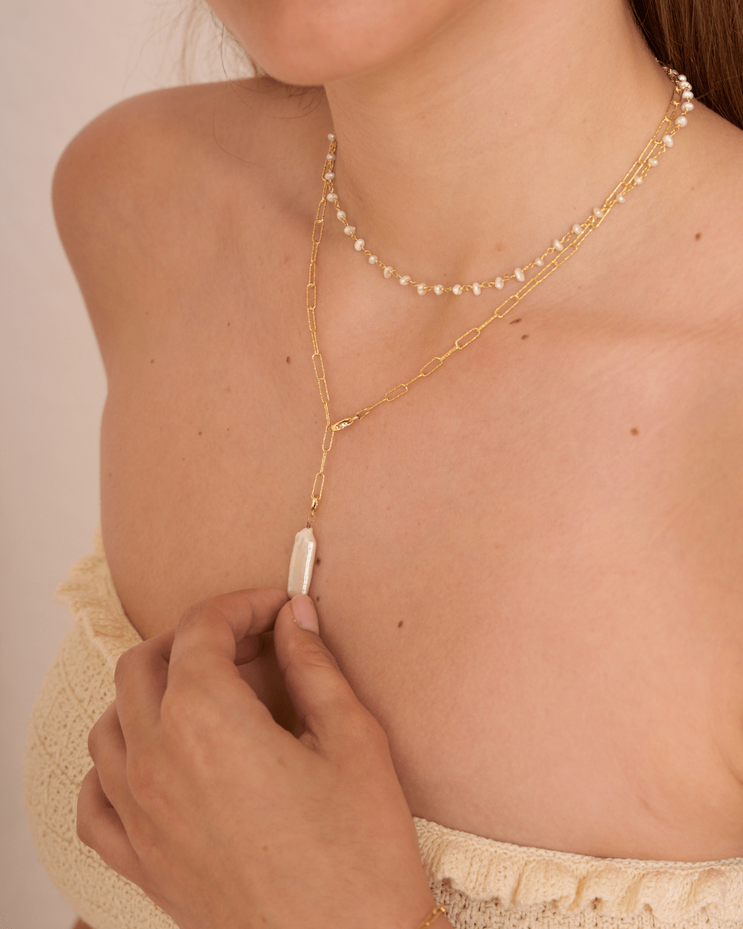 heylove CHARM CHARM RECTANGLE PEARL