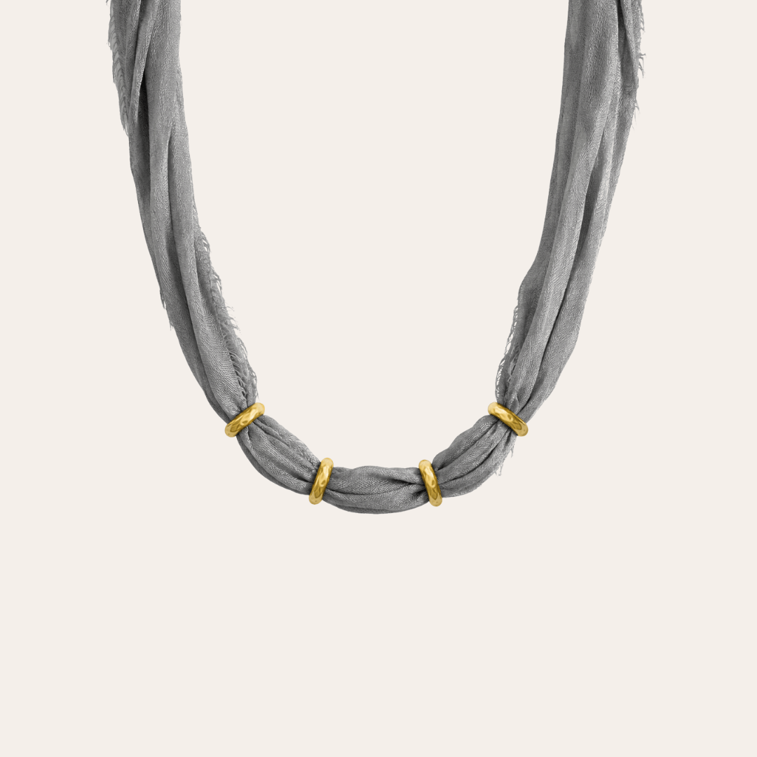 heylove COLLAR SEDA PARA PERSONALIZAR ANTRACITA