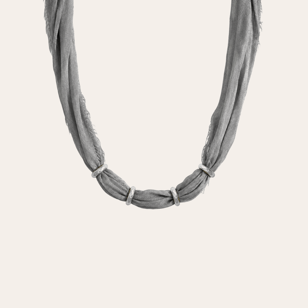 heylove COLLAR SEDA PARA PERSONALIZAR ANTRACITA