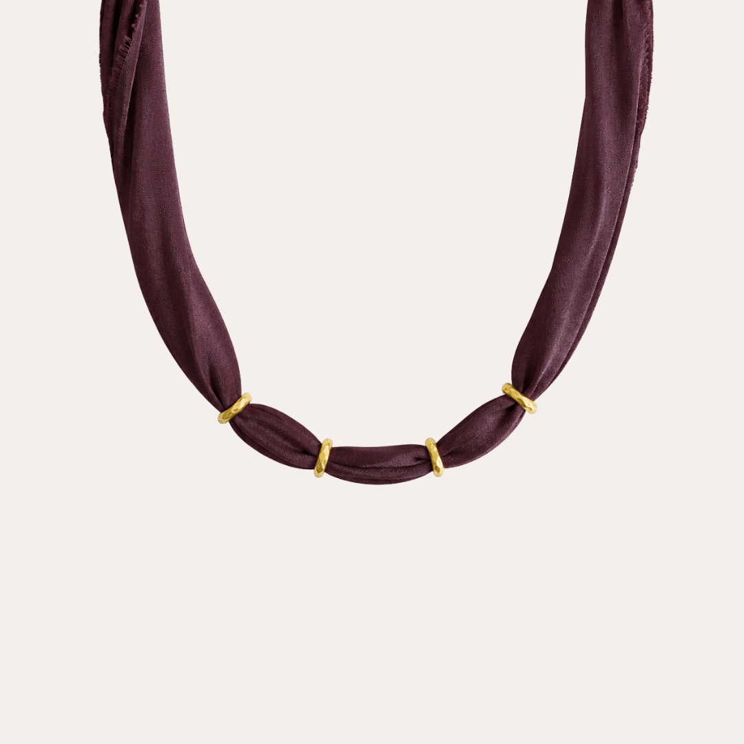 heylove COLLAR SEDA PARA PERSONALIZAR BERENJENA