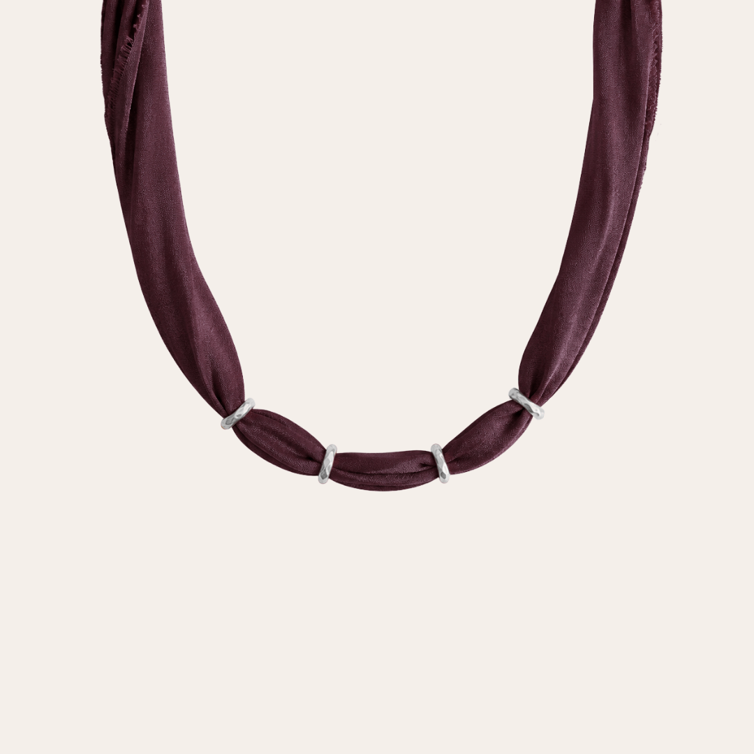 heylove COLLAR SEDA PARA PERSONALIZAR BERENJENA