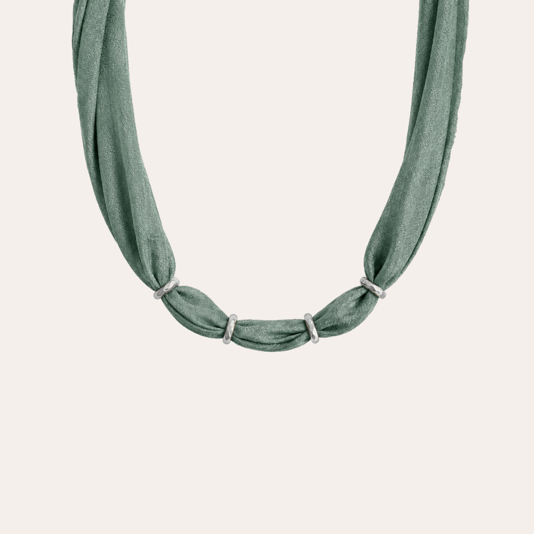 heylove COLLAR SEDA PARA PERSONALIZAR VERDE LAGUNA