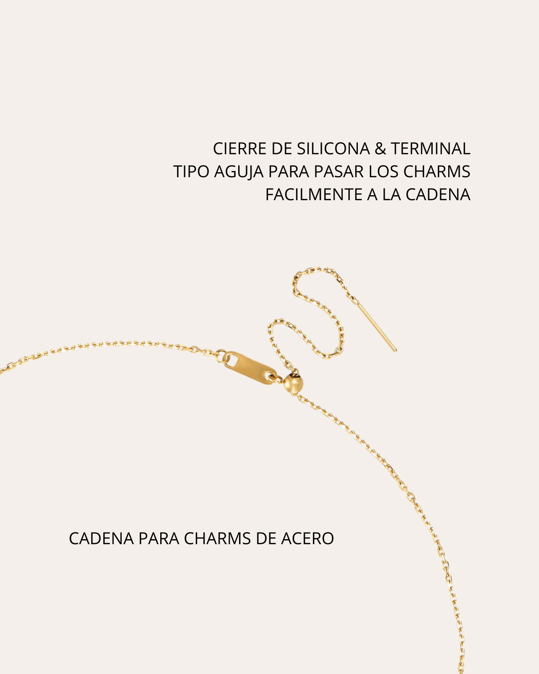 heylove COLLARES CADENA PARA CHARMS ACERO