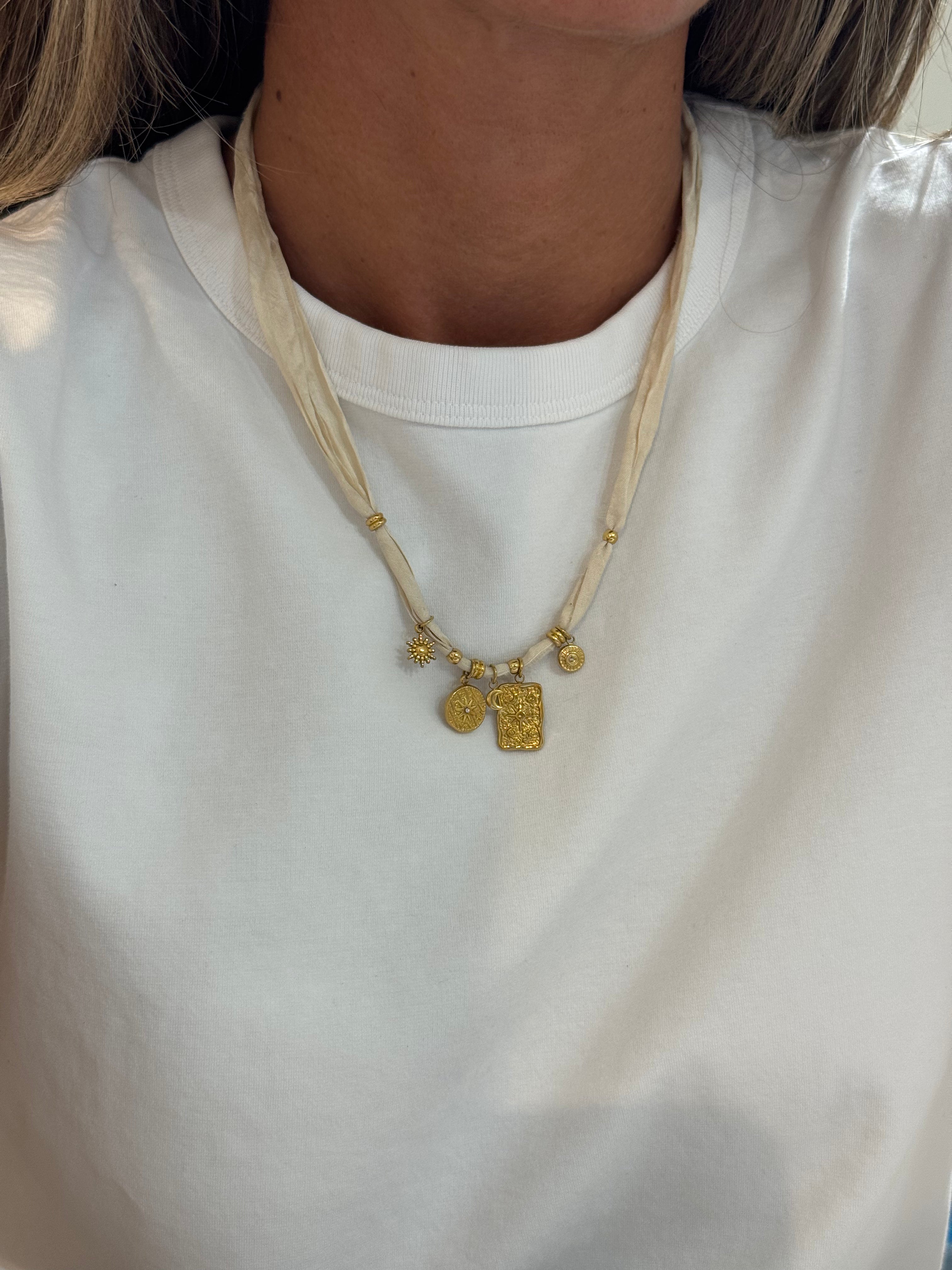 heylove COLLARES COLLAR DE SEDA CON CHARMS