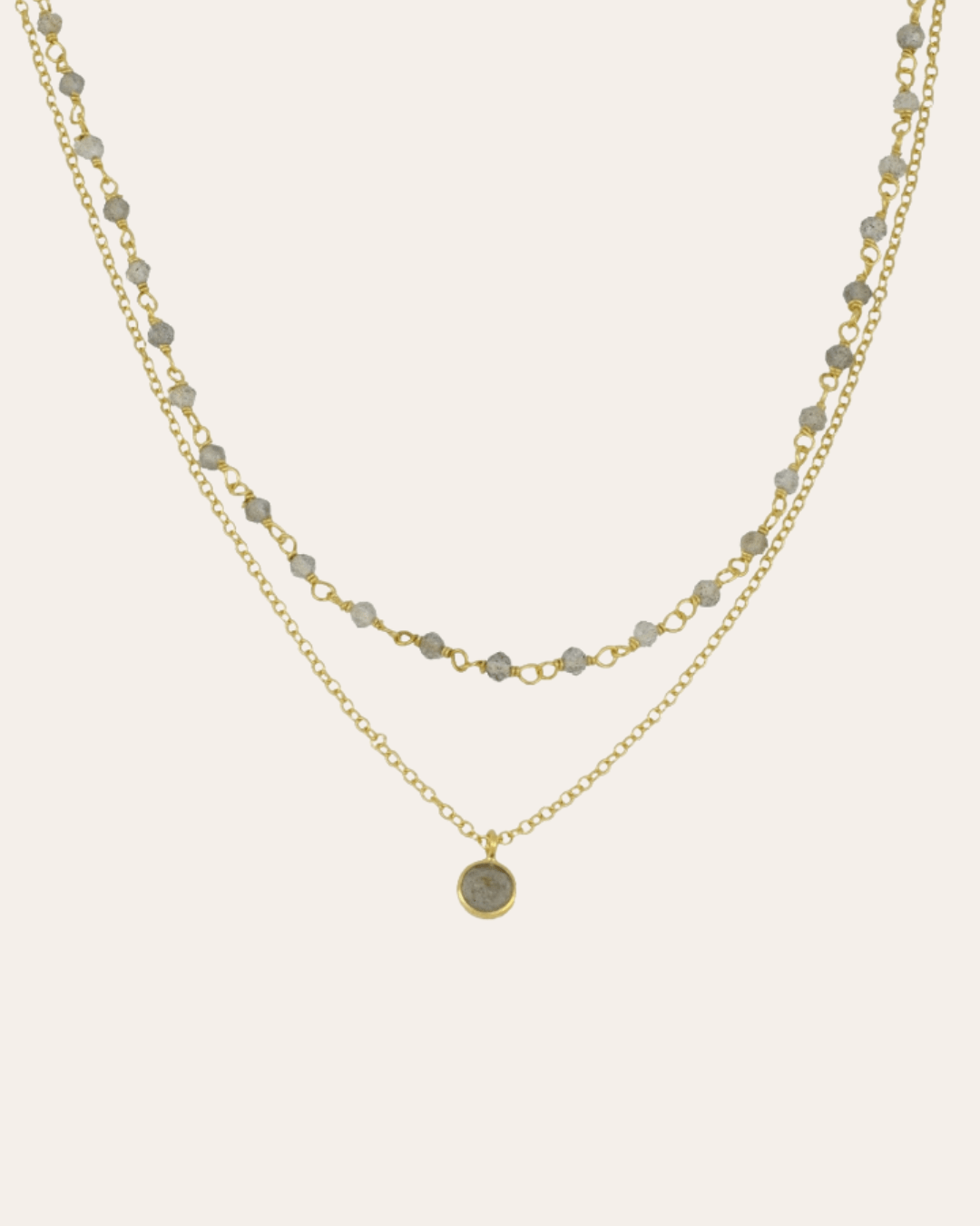 heylove COLLARES COLLAR DOBLE LABRADORITA