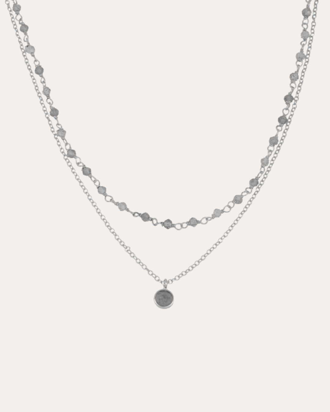 heylove COLLARES COLLAR DOBLE LABRADORITA