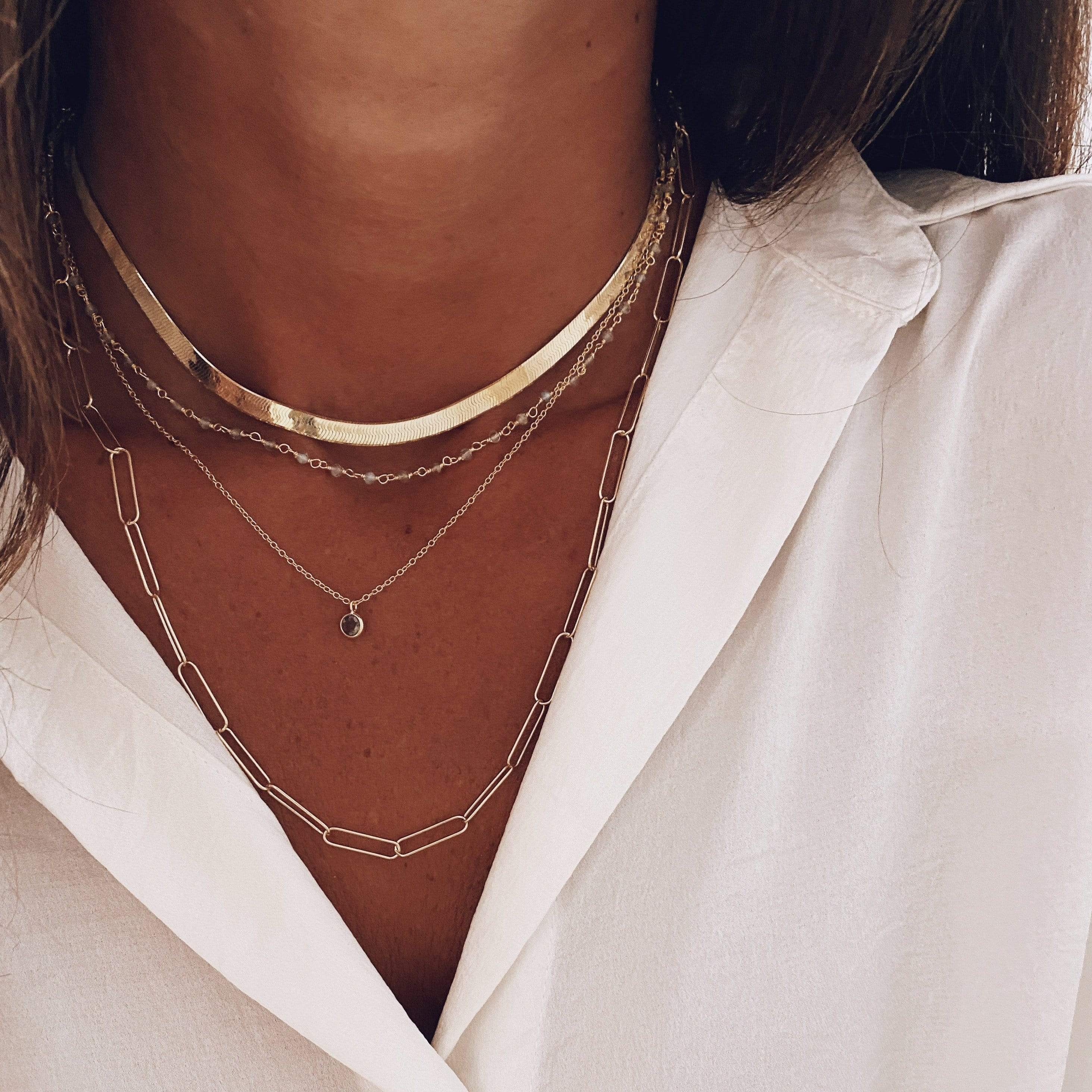 heylove COLLARES COLLAR DOBLE LABRADORITA