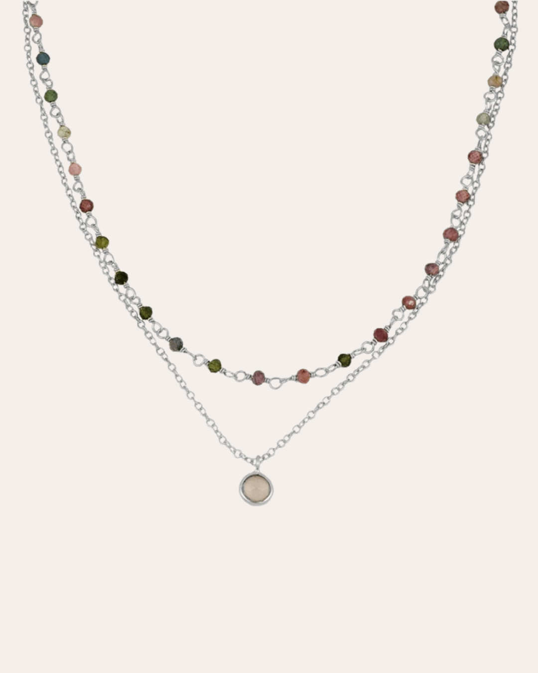 heylove COLLARES COLLAR DOBLE TURMALINA