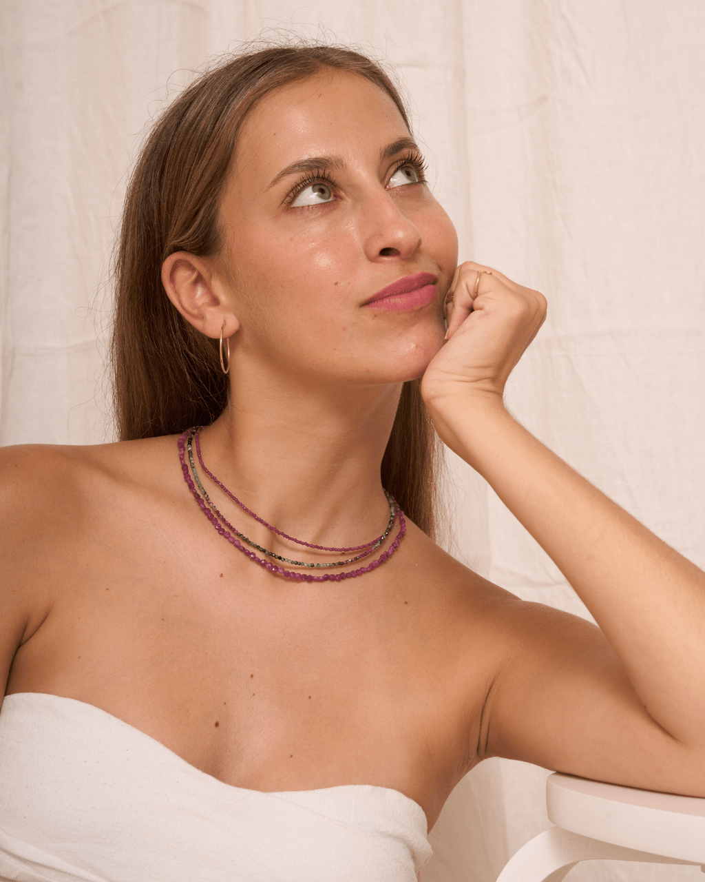heylove COLLARES COLLAR MINERAL RUBI 4 MM