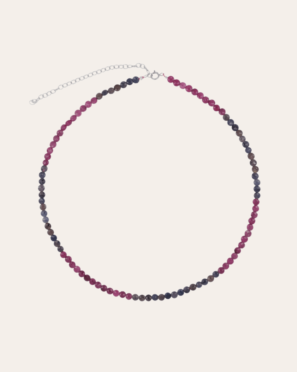 heylove COLLARES COLLAR MINERAL RUBI & ZAFIRO 4 MM