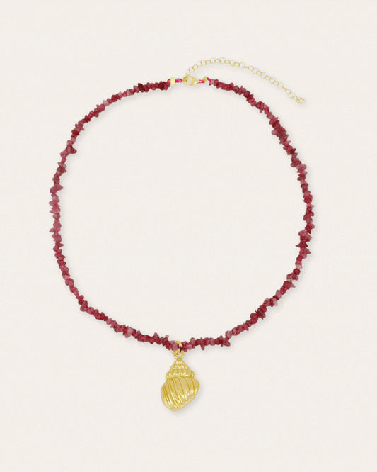 heylove COLLARES COLLAR MINERALES ROJO