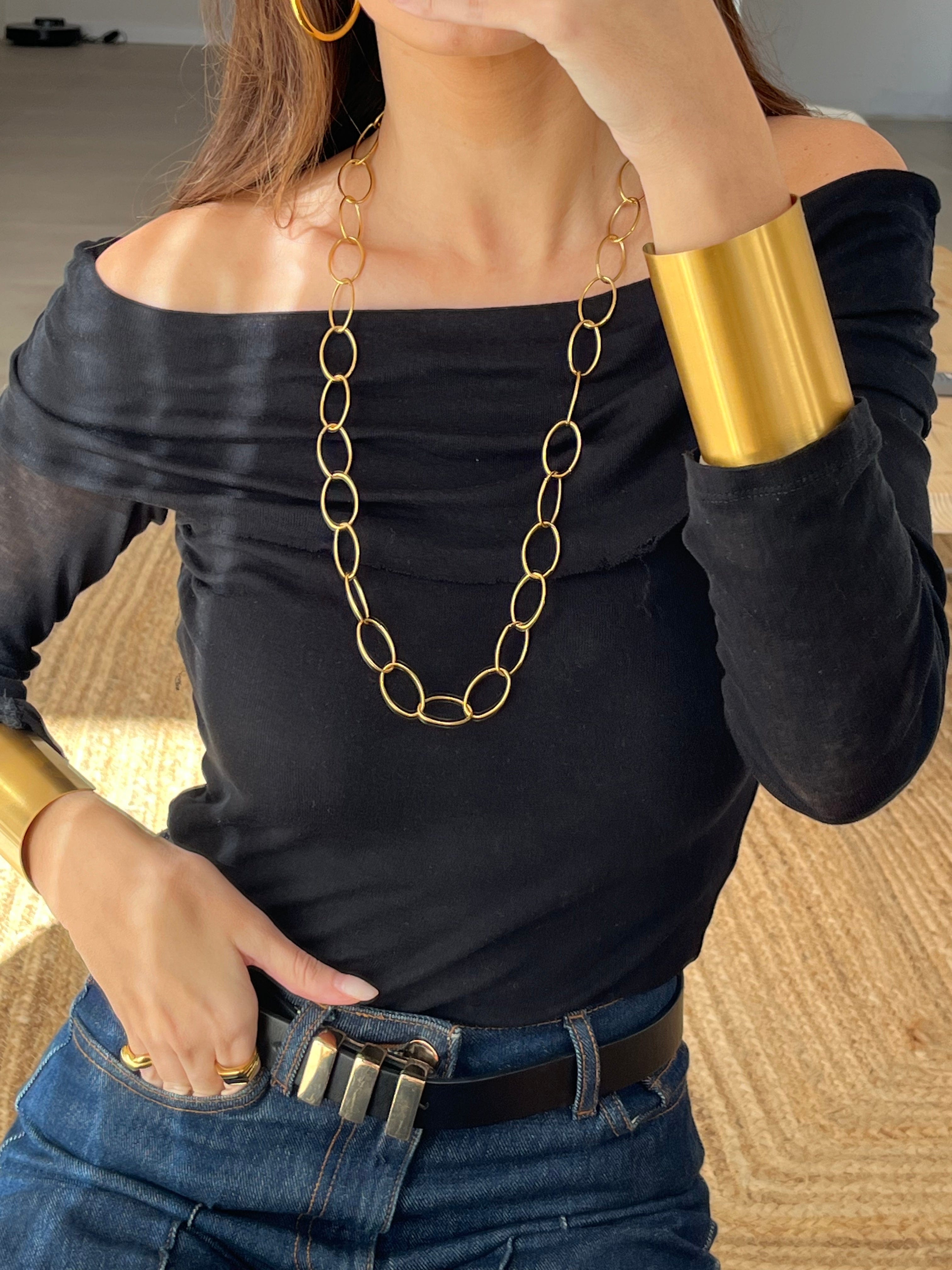 heylove COLLARES COLLAR OVALADO ACERO