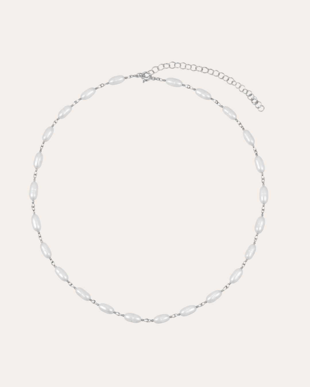 heylove COLLARES COLLAR ROSARIO PERLA OVALADA