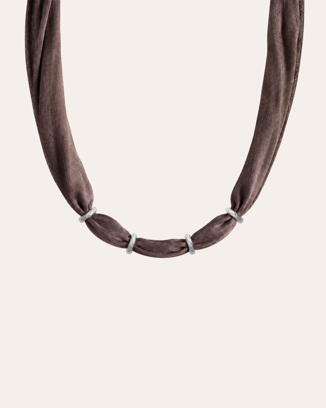 heylove COLLARES COLLAR SEDA PARA PERSONALIZAR MARRÓN CHOCOLATE