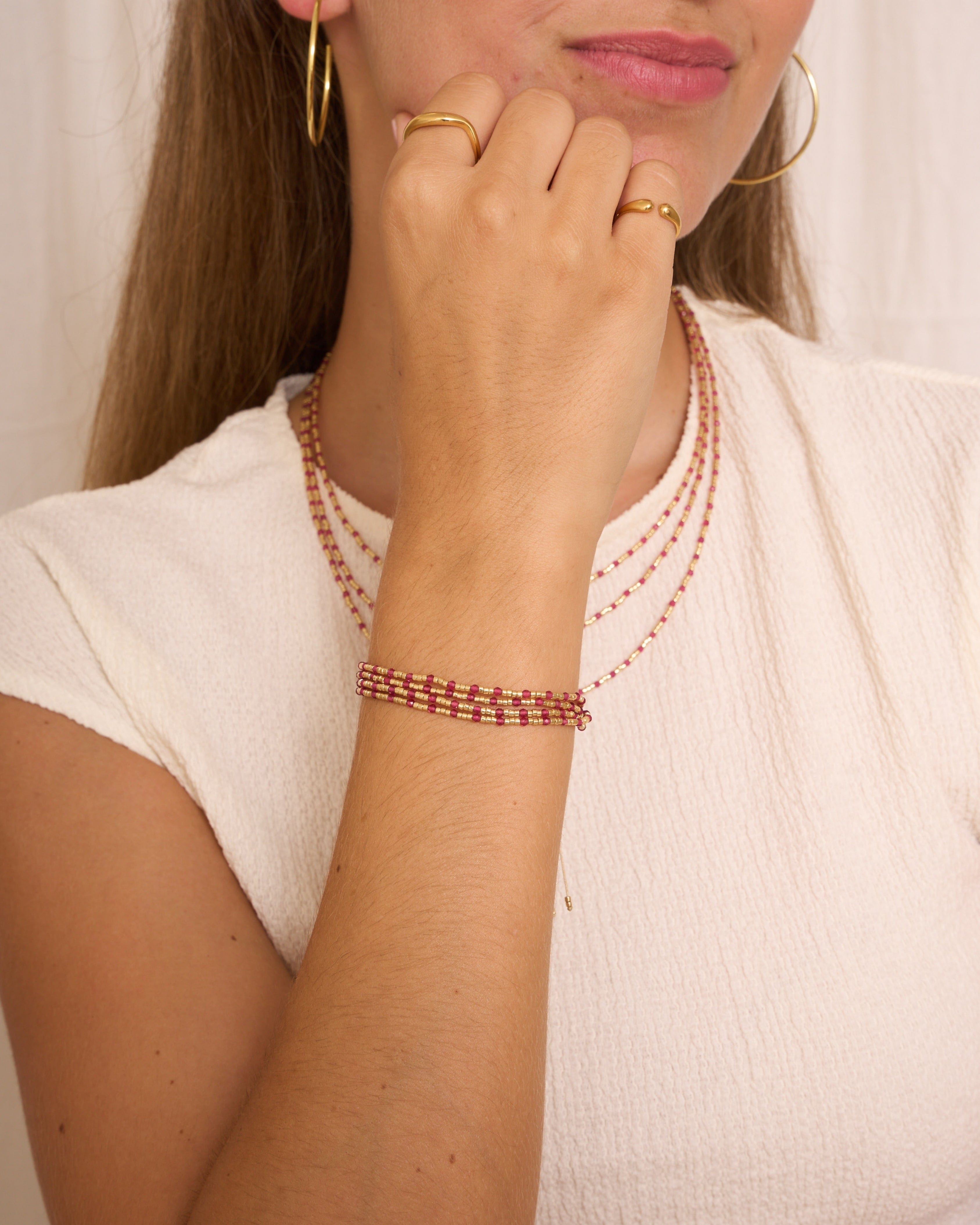 heylove COLLARES PULSERA TRIPLE MIYUKI