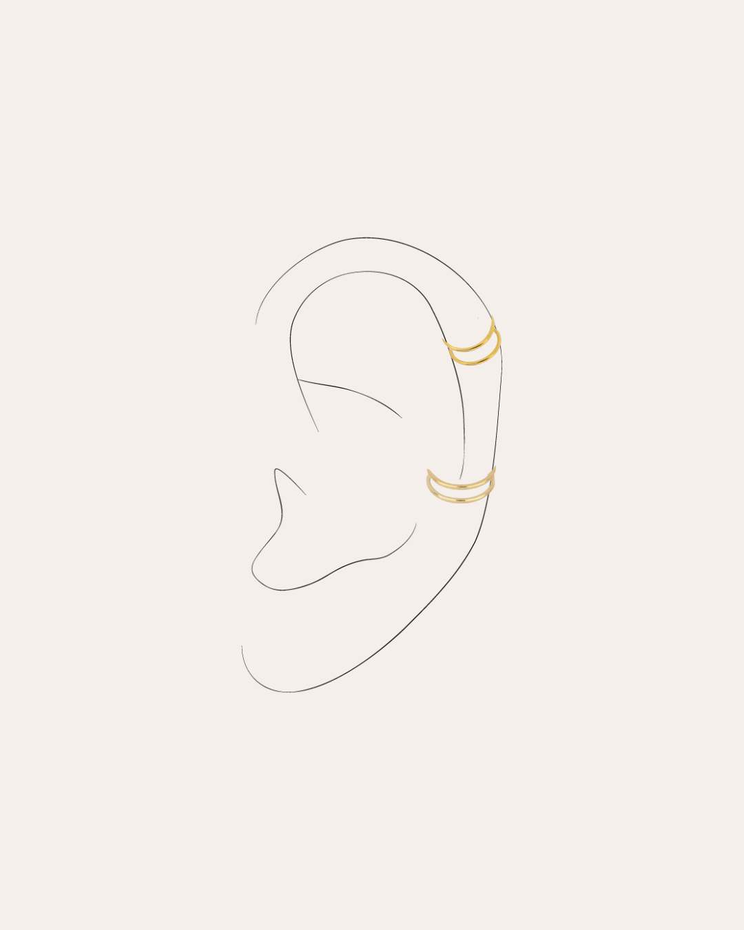 heylove EARCUFF EAR CUFF DOBLE