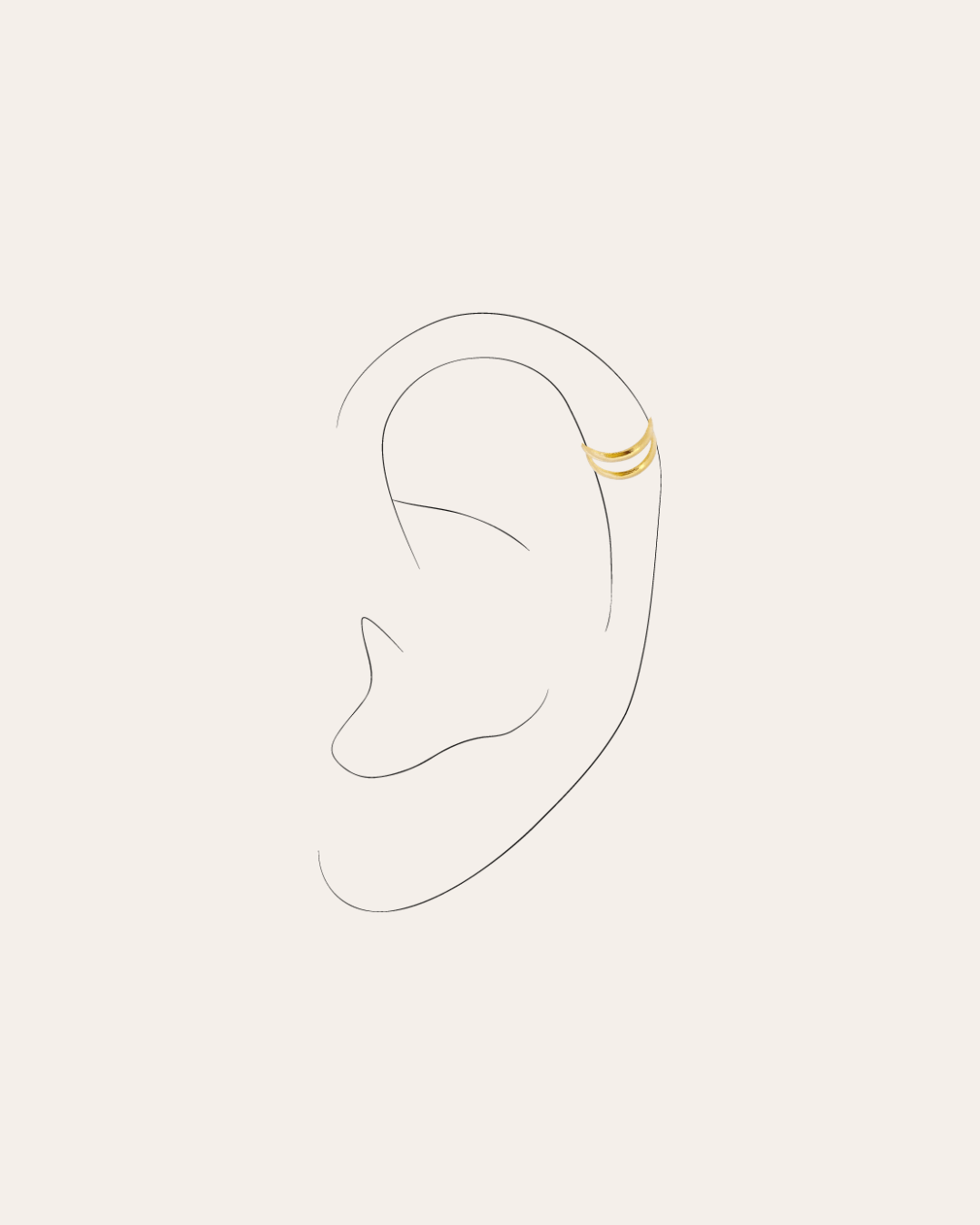 heylove EARCUFF EAR CUFF FLAT DOBLE