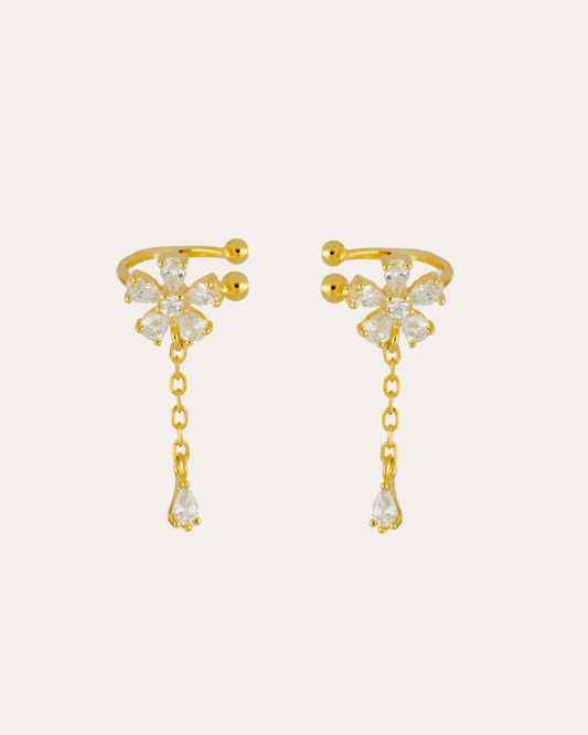 heylove EARCUFF EAR CUFF FLOWER CZ