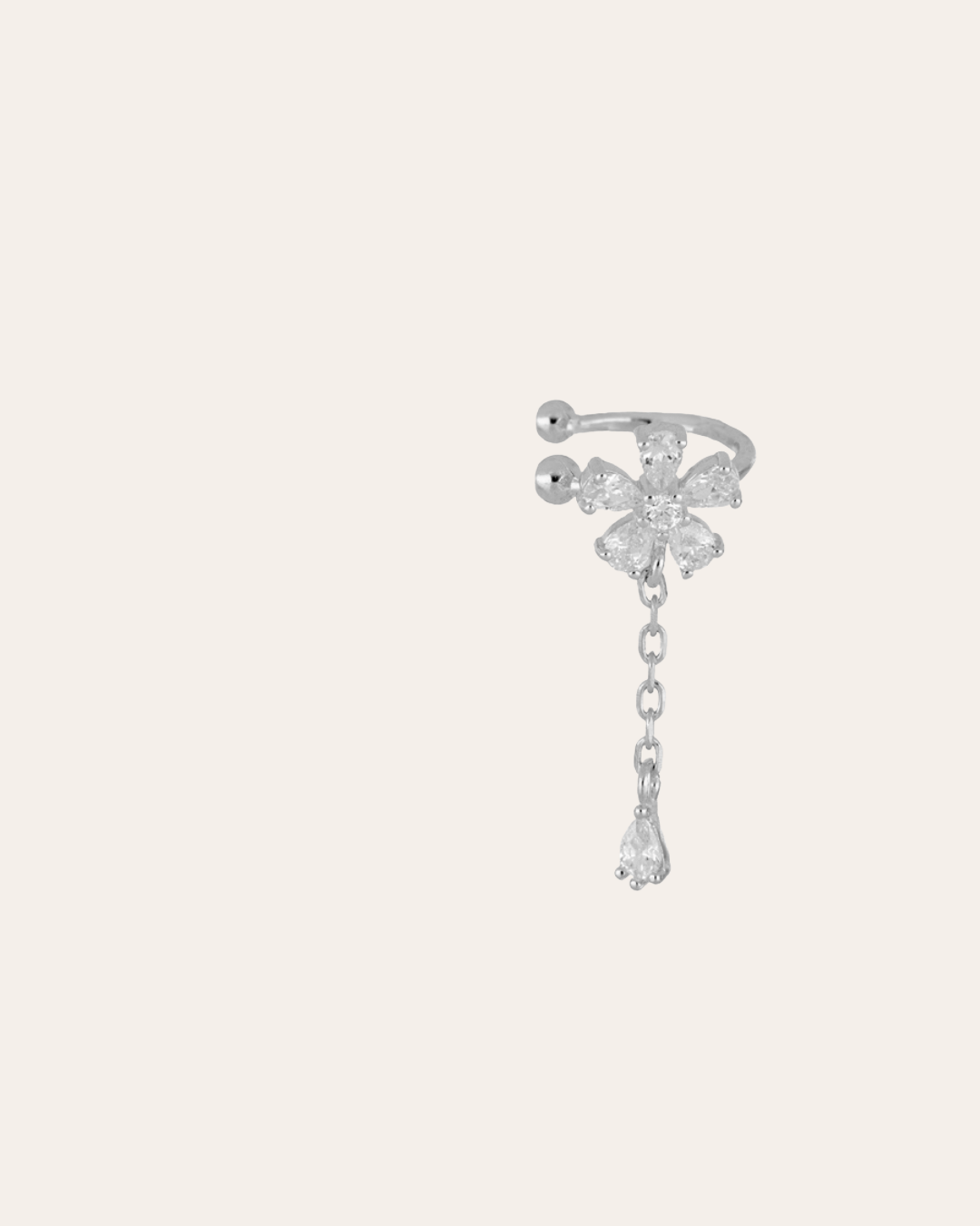 heylove EARCUFF EAR CUFF FLOWER CZ