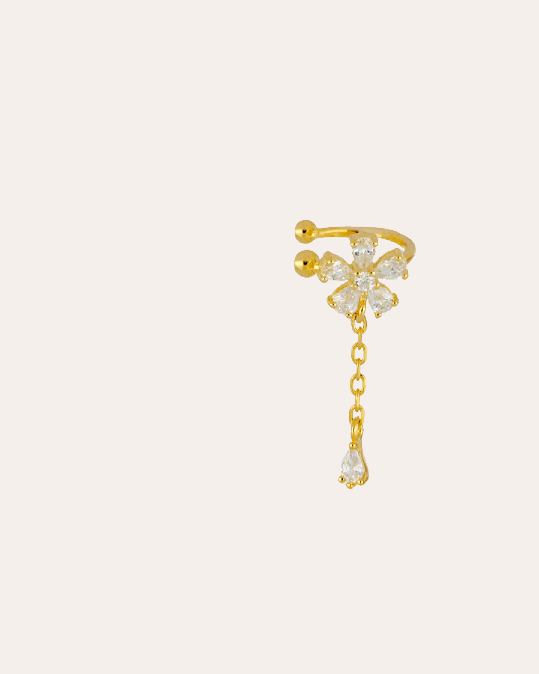 heylove EARCUFF EAR CUFF FLOWER CZ