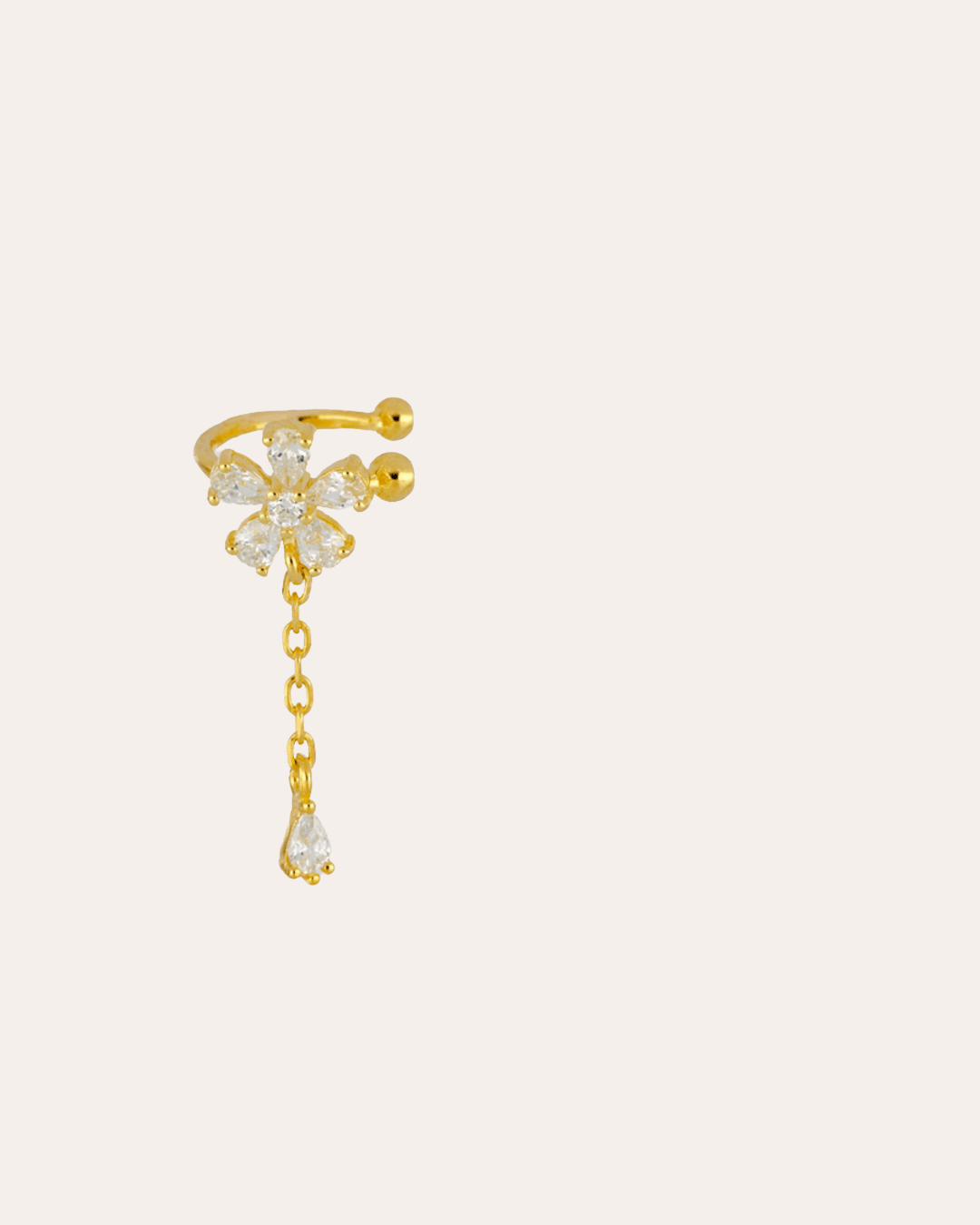 heylove EARCUFF EAR CUFF FLOWER CZ