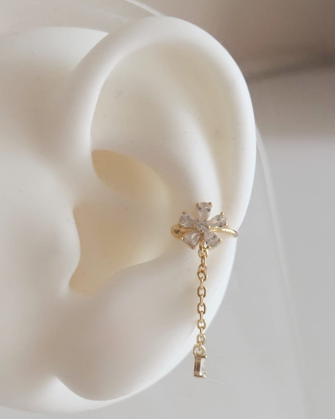 heylove EARCUFF EAR CUFF FLOWER CZ