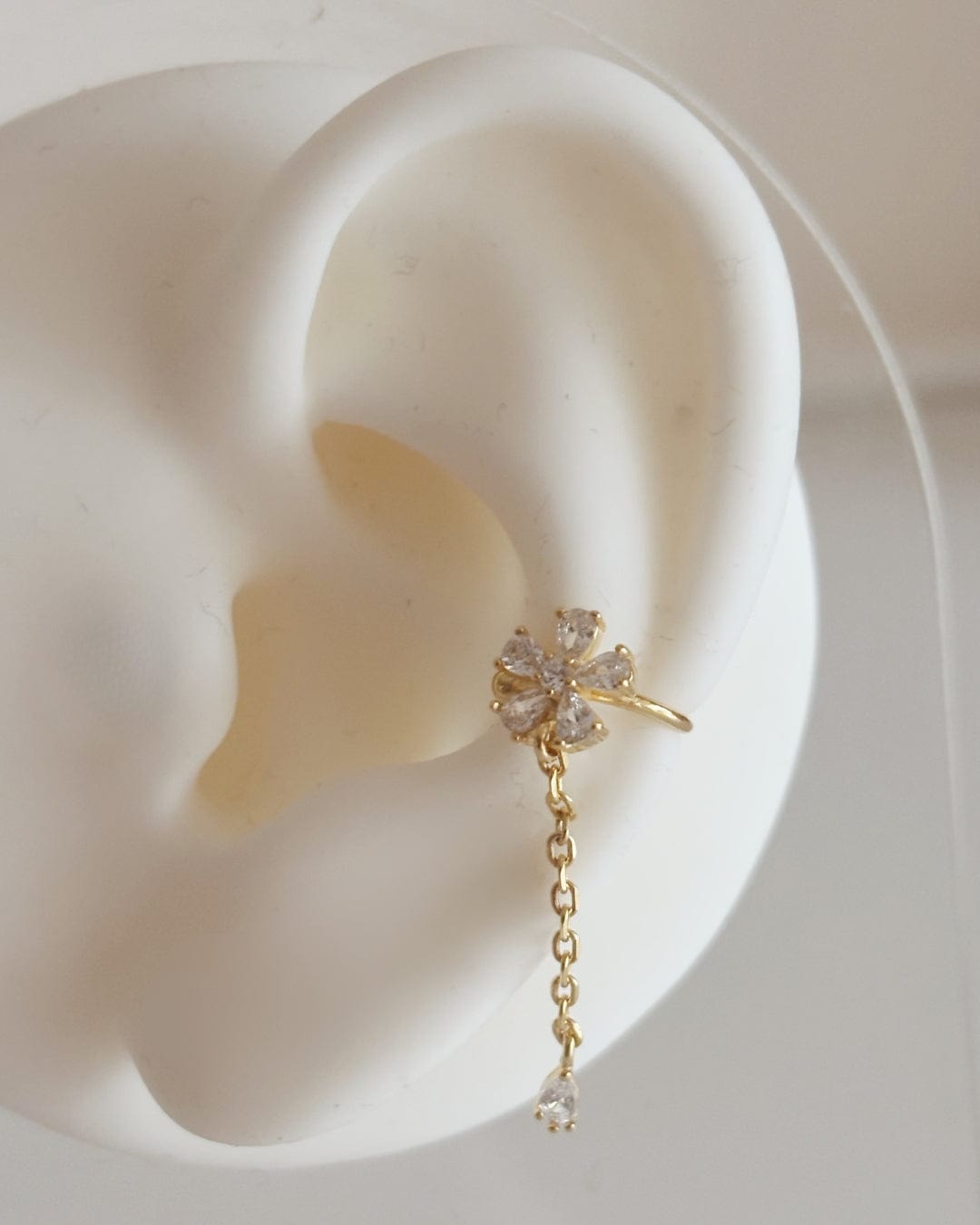 heylove EARCUFF EAR CUFF FLOWER CZ