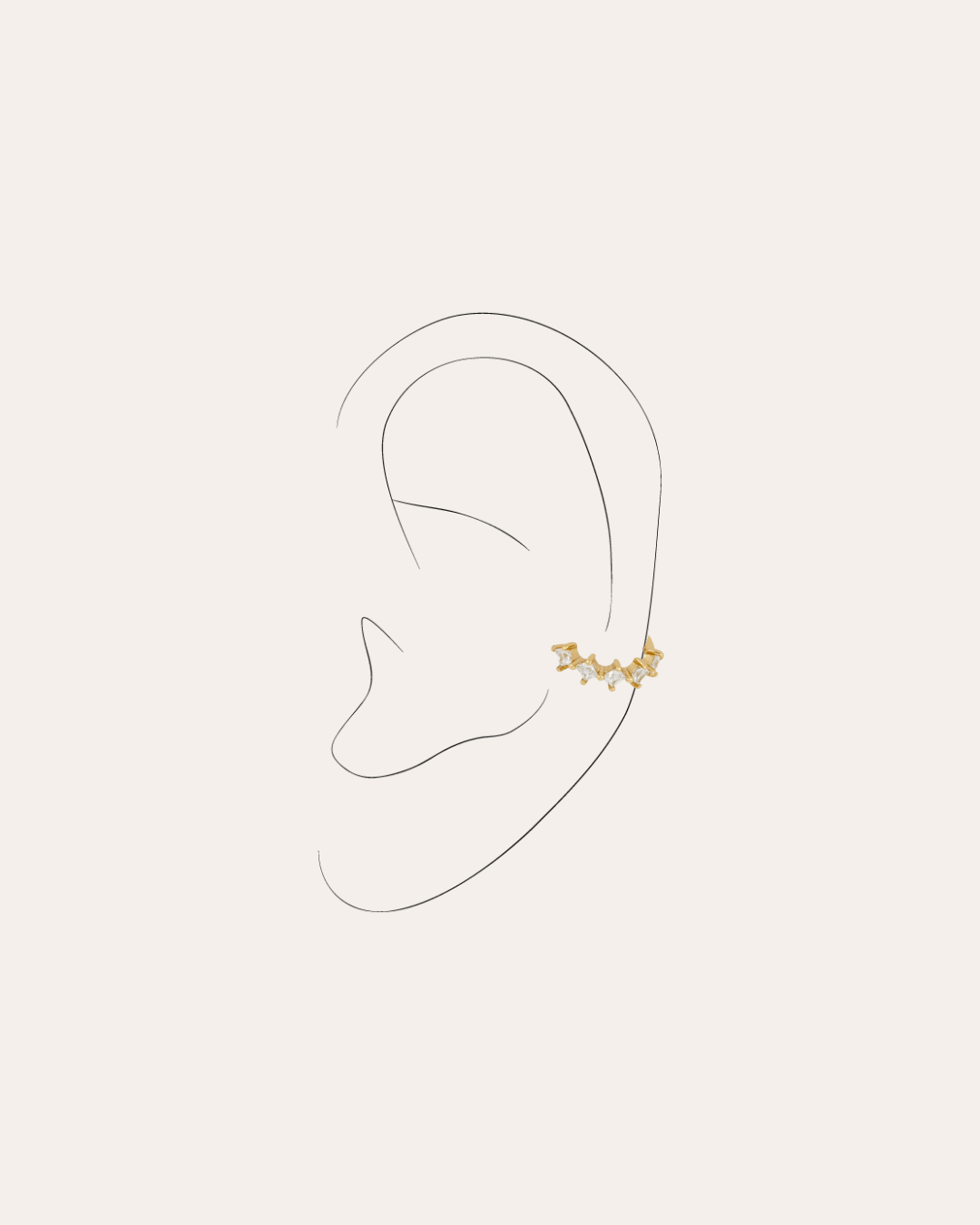 heylove EARCUFF EAR CUFF ROMBO CZ