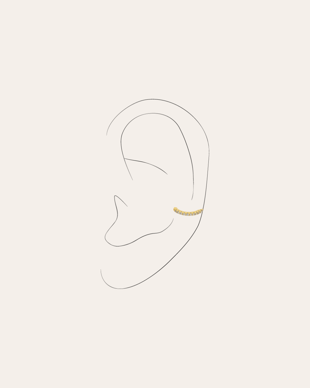 heylove EARCUFF EAR CUFF THIN CZ
