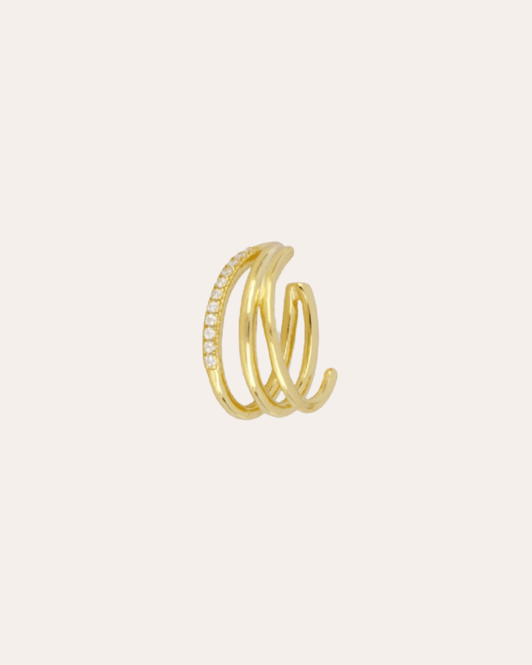 heylove EARCUFF EAR CUFF TRIPLE LINE CZ