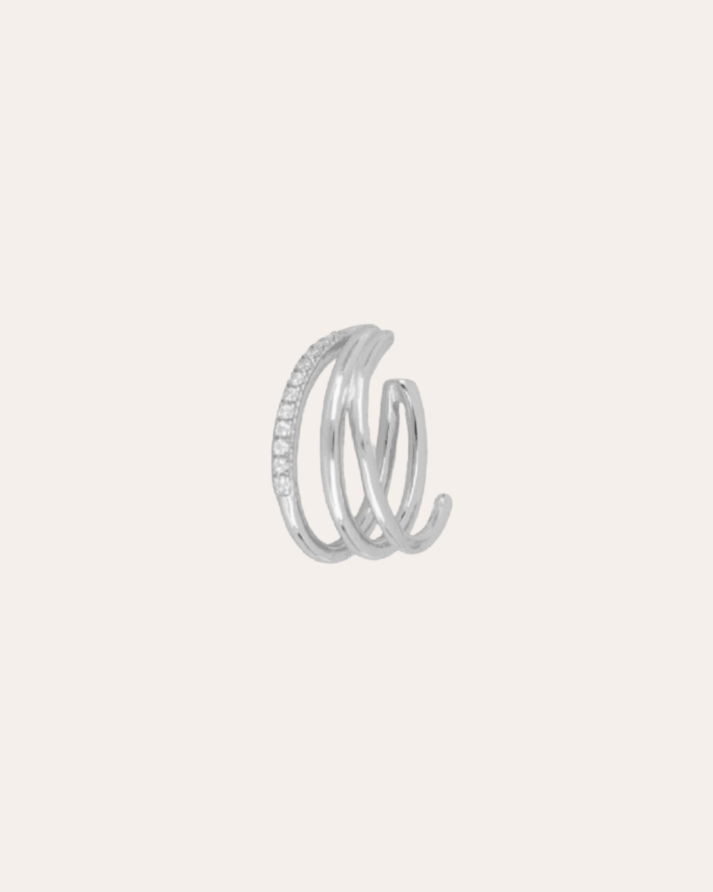 heylove EARCUFF EAR CUFF TRIPLE LINE CZ