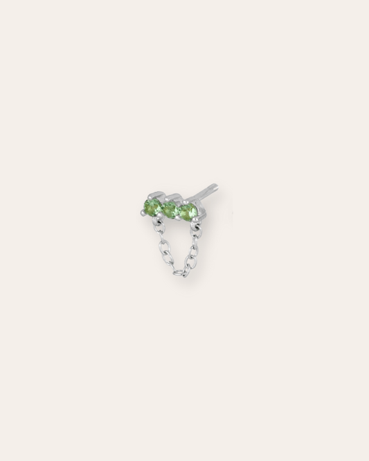LAST CHANCEheylovePendientes mini line chain light green oro | heylove