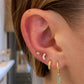 heylove Pendiente primera puesta ABRIL CRISTAL 2 MM ORO
