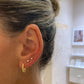 heylove Pendiente primera puesta ABRIL CRISTAL 2 MM ORO