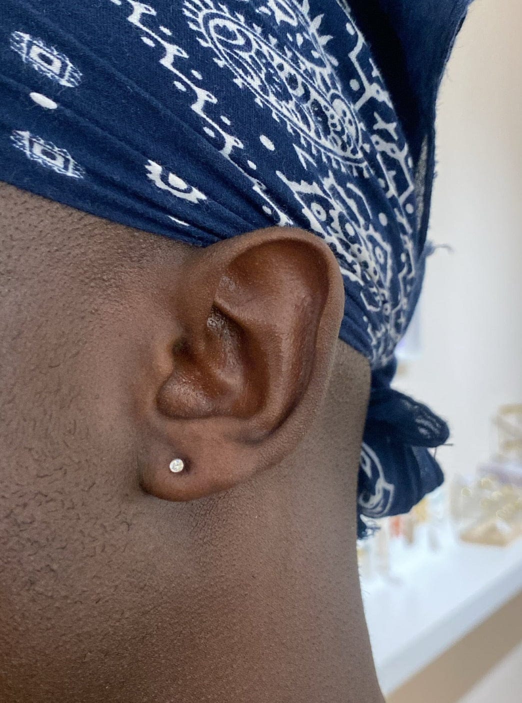 heylove Pendiente primera puesta ABRIL CRISTAL 2 MM PLATA