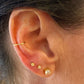heylove Pendiente primera puesta CIRCONITA 2 MM ORO