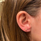 heylove Pendiente primera puesta CRISTAL 3 MM ORO