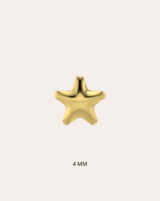 heylove Pendiente primera puesta ESTRELLA 3 MM ORO