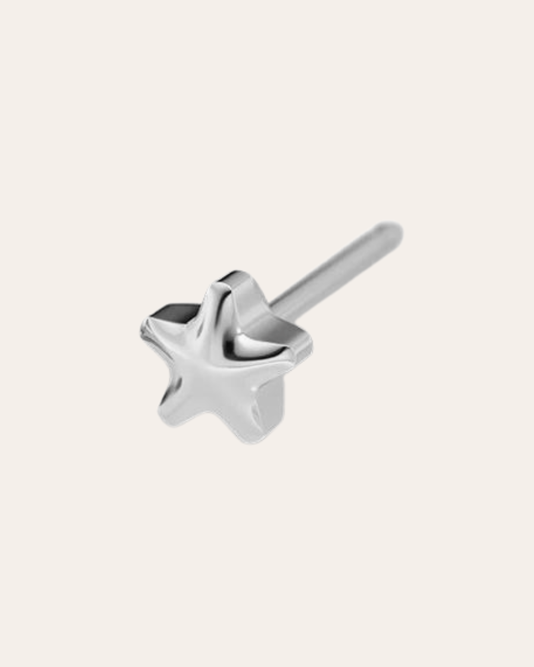 heylove Pendiente primera puesta ESTRELLA 3 MM PLATA