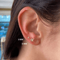 heylove Pendiente primera puesta FLOR CRISTALES 5 MM ORO
