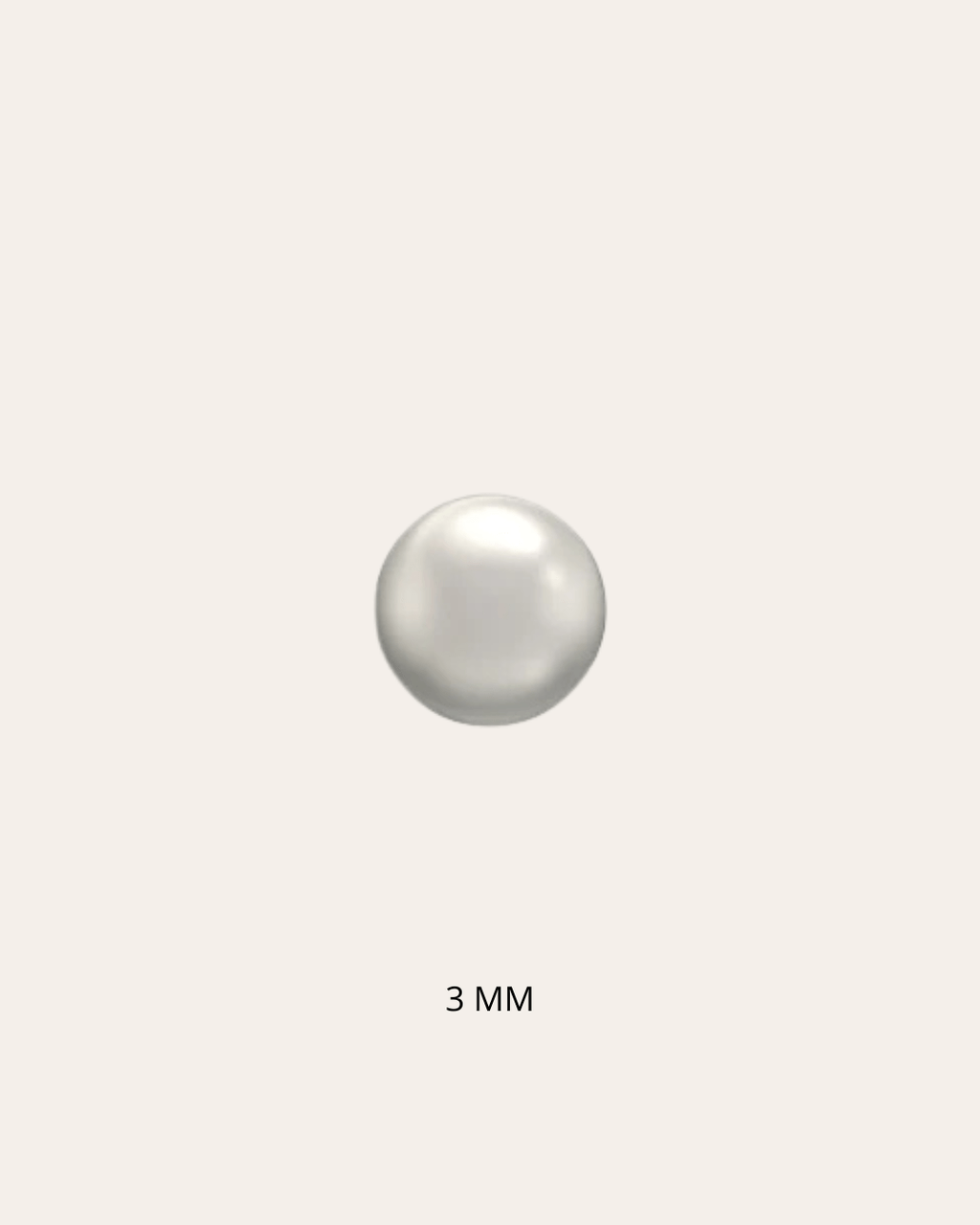 heylove Pendiente primera puesta PERLA 3 MM ORO