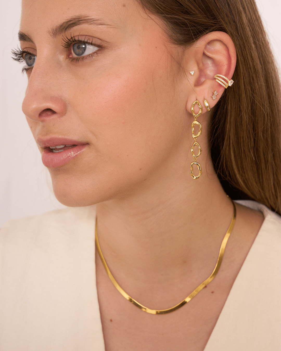 heylove PENDIENTES ARITOS TRIPLETS CZ